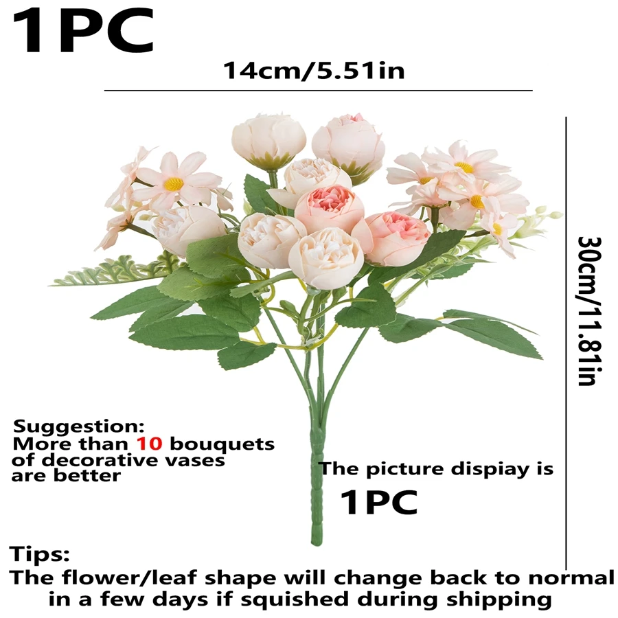 1 Stück Künstliche Rosenblumen für Hochzeit, Zuhause, Schlafzimmer, Tisch, Festdekoration, Garten, Hof, Brautstrauß, DIY-Geschenke, Zubehör – Detail 7