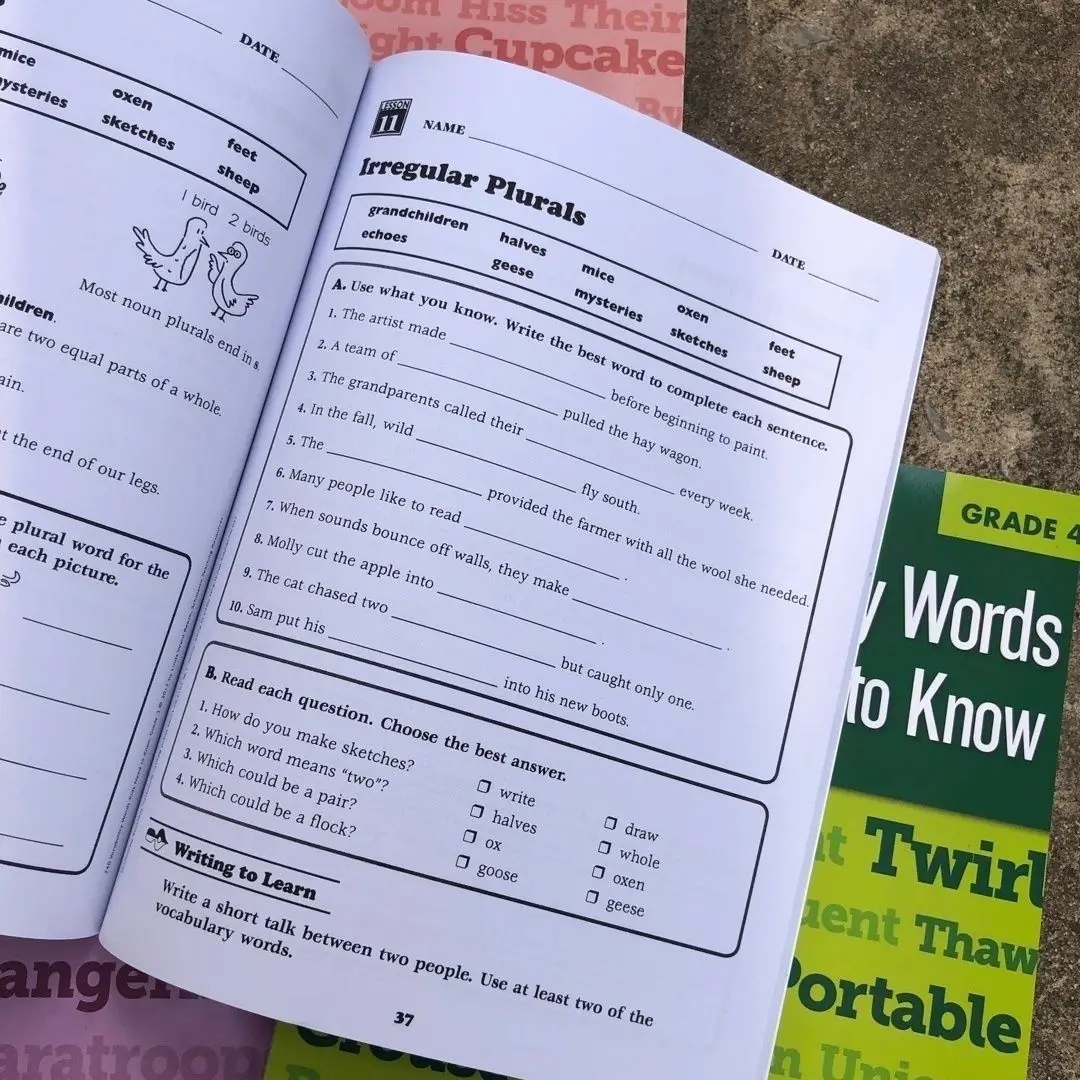 6 Books/Set 240 Vocabulary Words Kids Need To Know Grade English Reading Books English Vocabulary Workbook