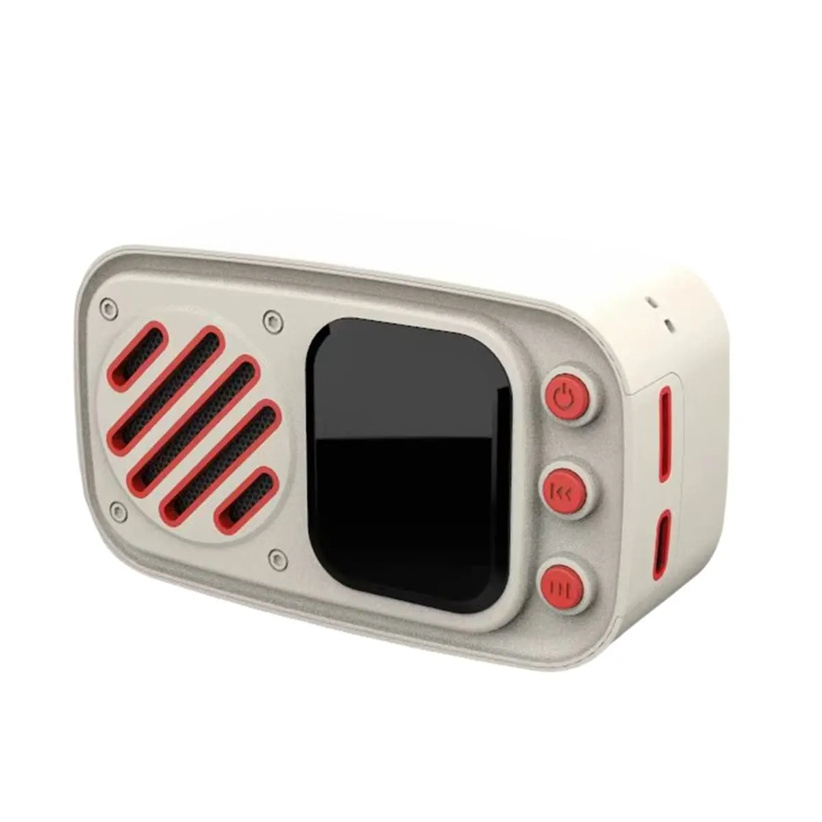 AI Chat Robot Retro Speaker 2.0-Inch Display ESP32-S3 Chatbot AI Voice Chat Robot Doubao Xiaozhi AI Speaker Beige