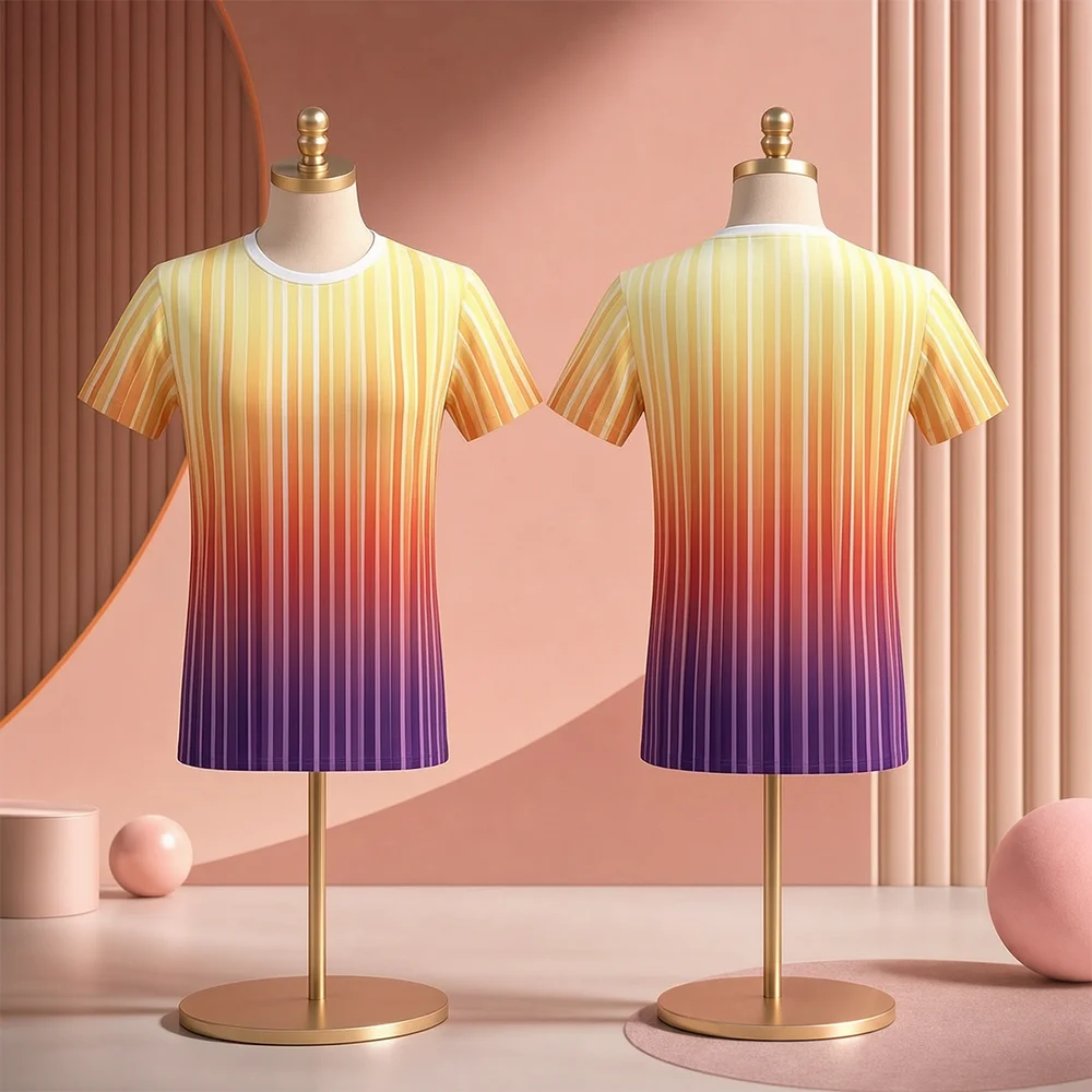 Unisex Striped Cosplay Costume Casual Breathable Quick-Dry Shirt Top TV Character Inspired Fan Wear T-shirt Parent-Child Outfit