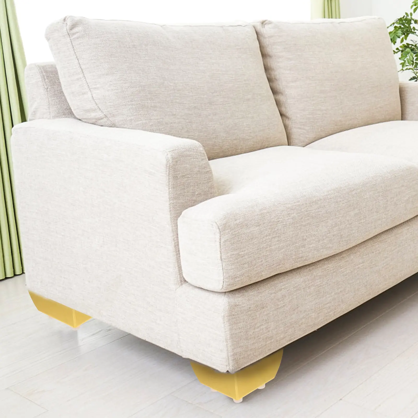 4Pcs Metal Sofa Legs Iron Gold Furniture Support Legs Heavy Duty for Cabinets Dressers Wardrobes Replacement Feet