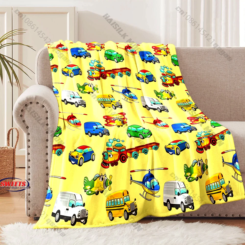 

Colorful Transportation Kids Blanket Multiple sizes kid's and adults' bedroom living room sofa decor blanket, Exquisite gift