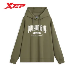 Xtep Basketball Pullover Hoodie For Men And Women 2024 Spring Soft Unisex Sweatshirt  Sweat-Absorbing Outdoor Tops 876127930041