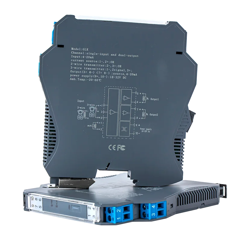 1 em 1 saída dc 24v isolador de sinal analógico distribuidor de isolamento de sinal de alta precisão 4-20ma a 0-10v gerador de sinal analógico