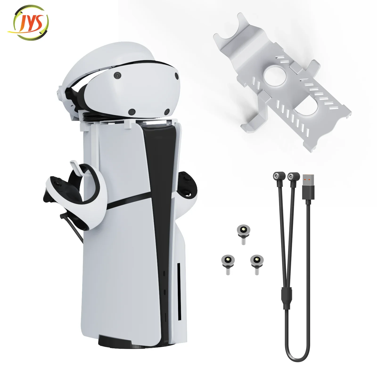 For PS5 slim host top VR storage bracket for VR2 handle rack with 1to2 magnetic suction charging wired