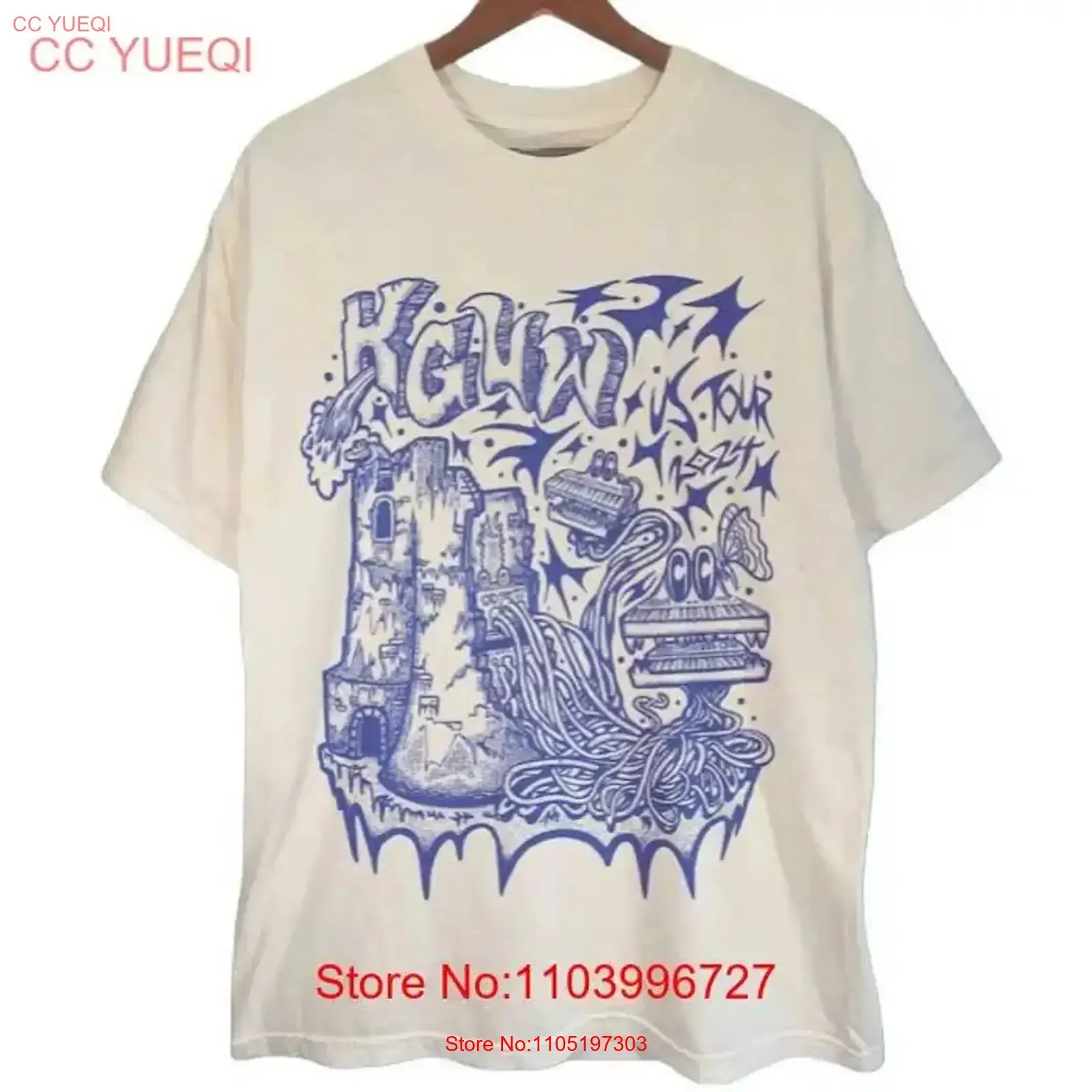 

Футболка King Gizzard The Lizard Wizard KGLW Live 2024, винтажный стираный мягкий топ для повседневной носки, повседневная дизайнерская одежда