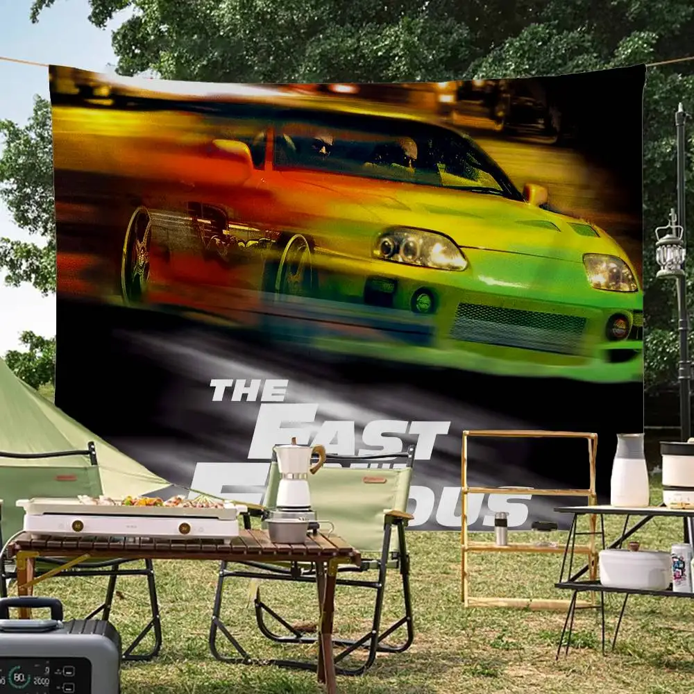 Movie F-Fast n F-Furious Retro Flags Multiple Choice Living Studio Booth Interior Decoration Banner