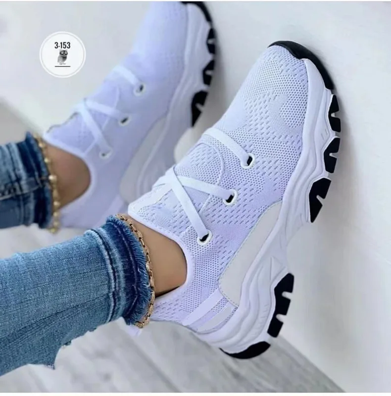 shoes for women 2023 round toe zapatillas de mujer con cuña chunky sneakers women bout rond  zapatillas blancas sapatos wedge