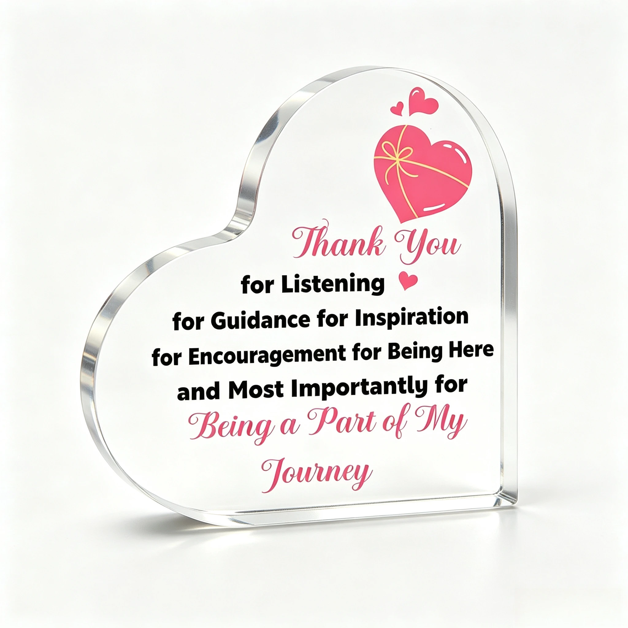 Heart Acrylic Plaque Teacher Appreciation Gift Teacher Inspirational Gift Heart Shaped Acrylic Decor Thank You Teacher Gi For Friends, Gifts For Family Coworker Home Decorative Signs 4 x 4 inch