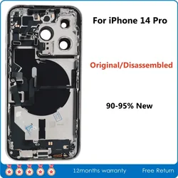 90-95% New Original Disassembled Middle Frame Housing Back Cover For iPhone 14 Pro with NFC Wireless Charger Assembly