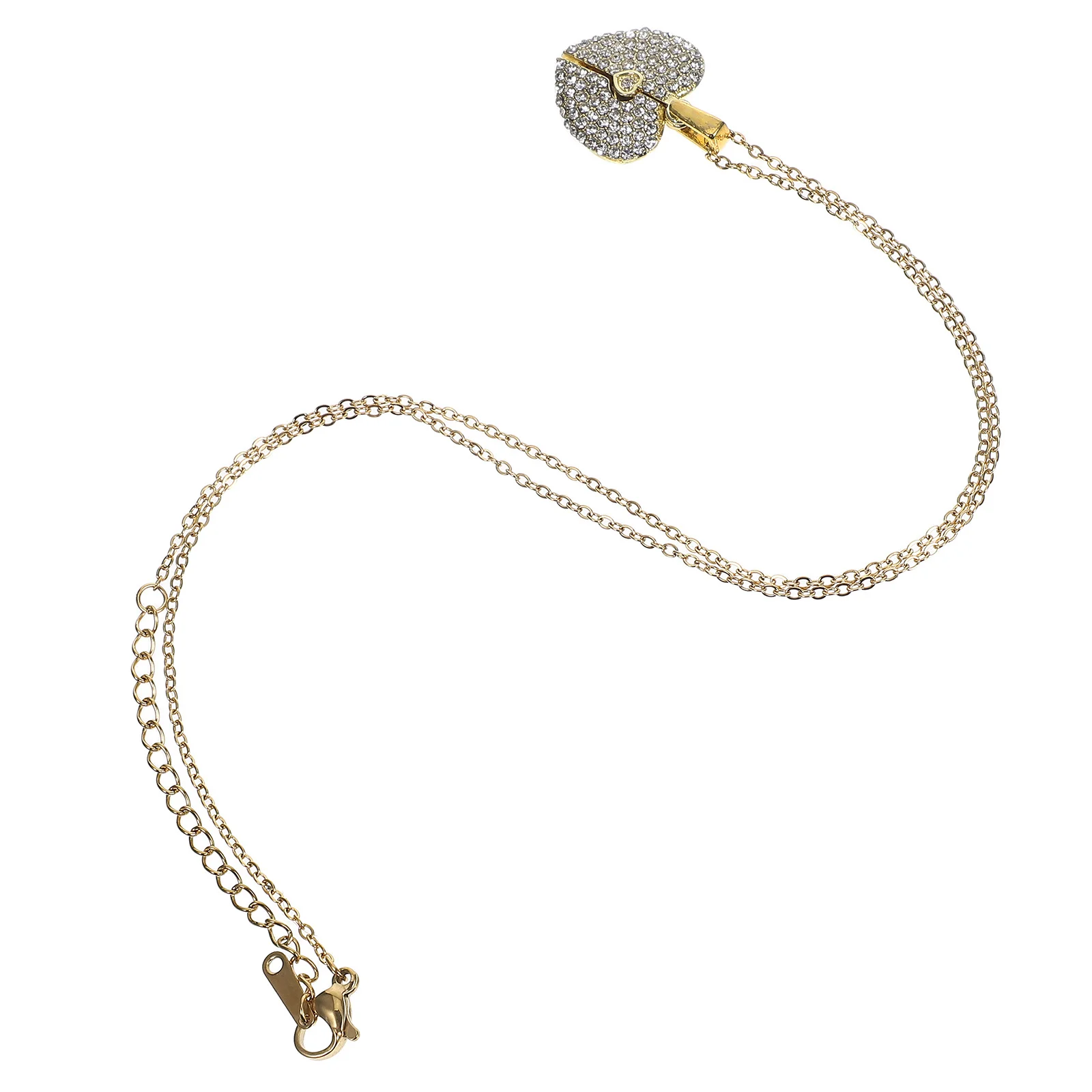 

Ожерелье в форме сердца из титановой стали для женщин, открывающееся колье с подвеской в виде сердца, элегантные легкие украшения для повседневной носки