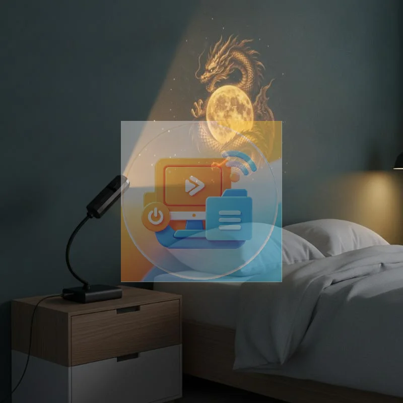 1Set USB Powered Multiple Projection Modes, Romantic Ambient Lamp for Bedroom Decoration, Home Party & Night Atmosphere Lightin