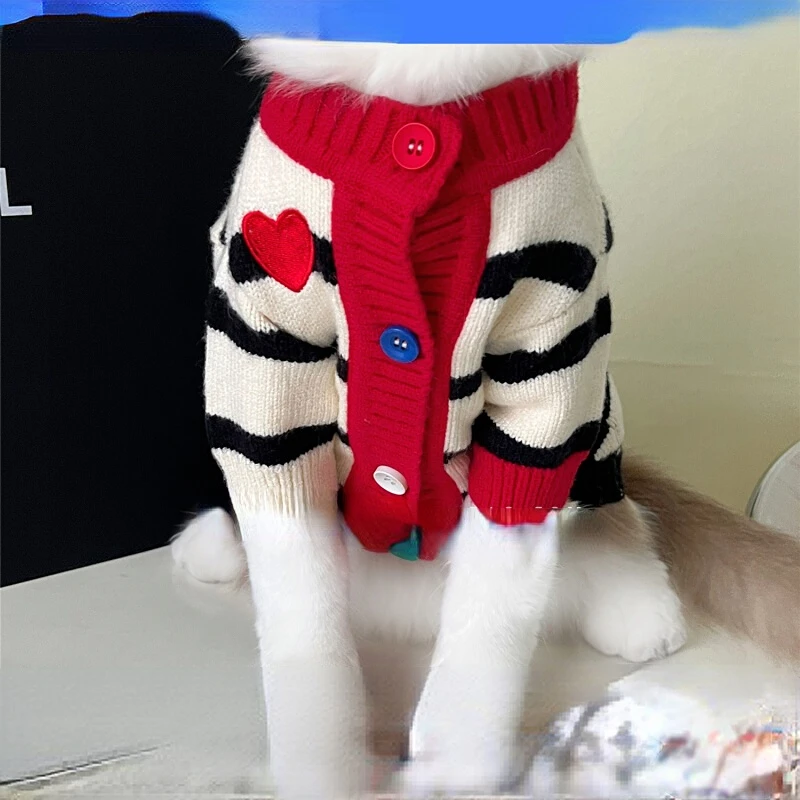 Dog, cat, clothes, warm cloth puppet, cat, winter sweater