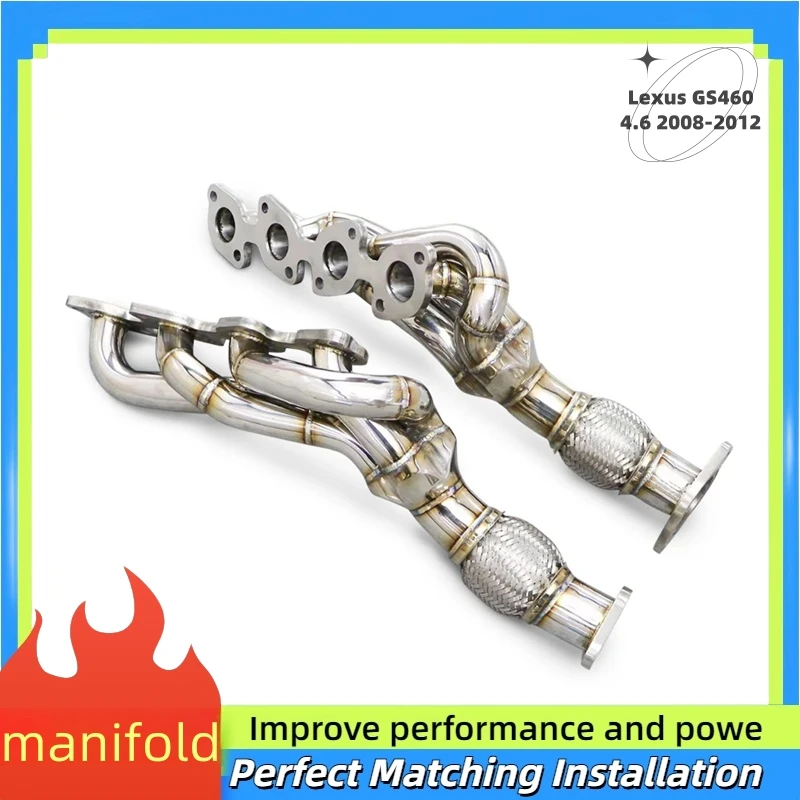 

For Lexus GS460 4.6 2008-2012 High performance Exhaust Manifold Header Engine Stainless Steel Exhaust Muffler Pipe