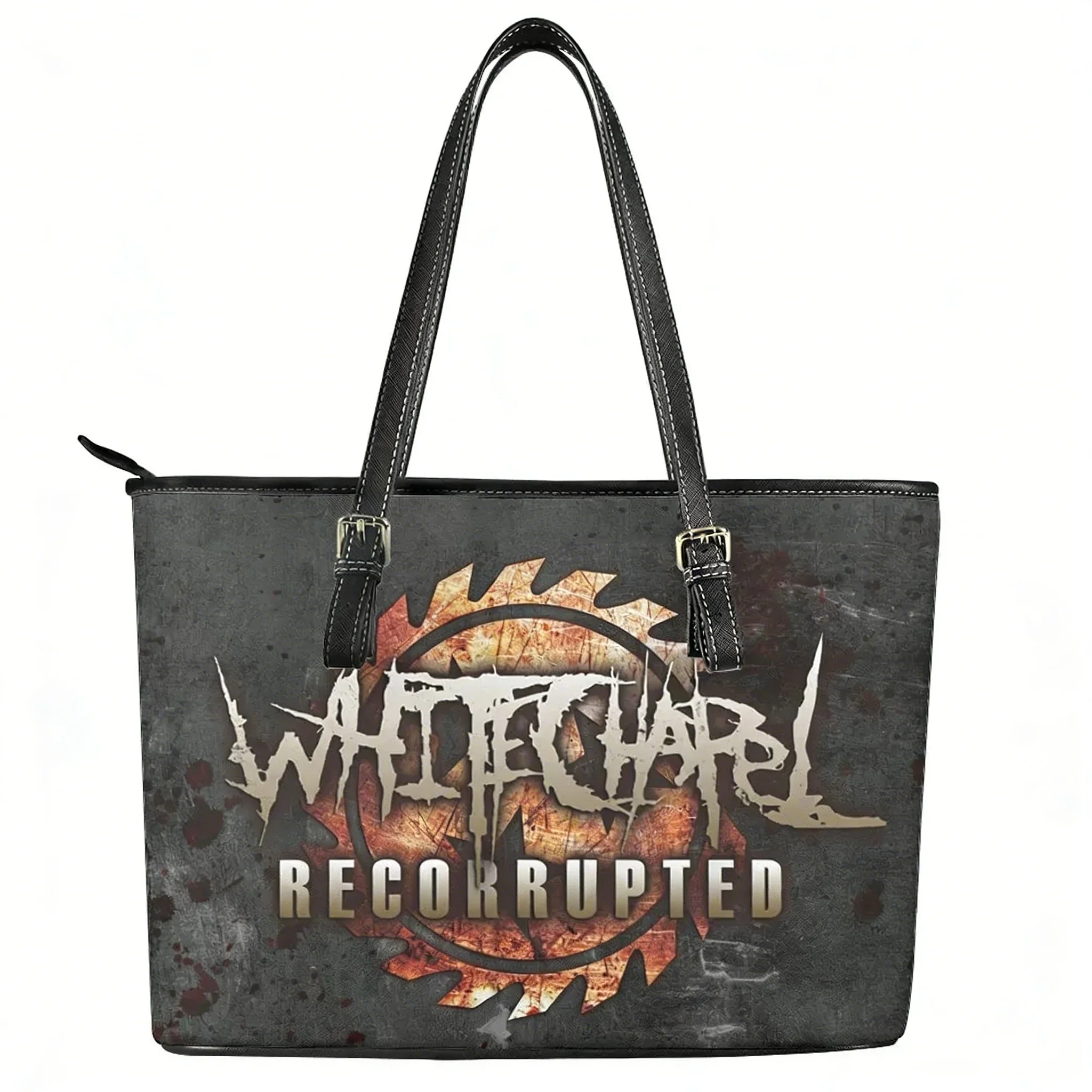 

Whitechapel Heavy Metal Band Custom Handbag Womens Men Personalized Tote Bag Shoulder Bag Business Leather Purse Travel Bag Gift