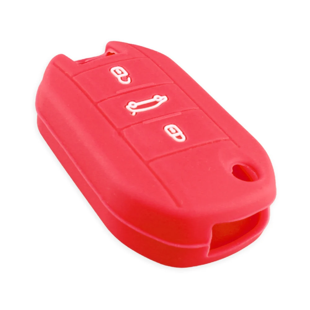 For Peugeot 508 301 2008 3008 408 For Citroen C4 CACTUS C5 C3 C4L Remote Car Key Shell Case Silicone Cover Bag 3 Buttons