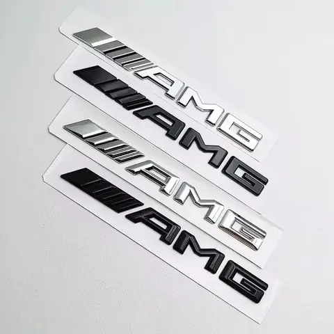 3D ABS Auto AMG Emblem Hinten Stamm Abzeichen Aufkleber Aufkleber Für Mercedes Benz W204 W205 W203 W211 W212 W213 W201 W210 W124 W126 W140