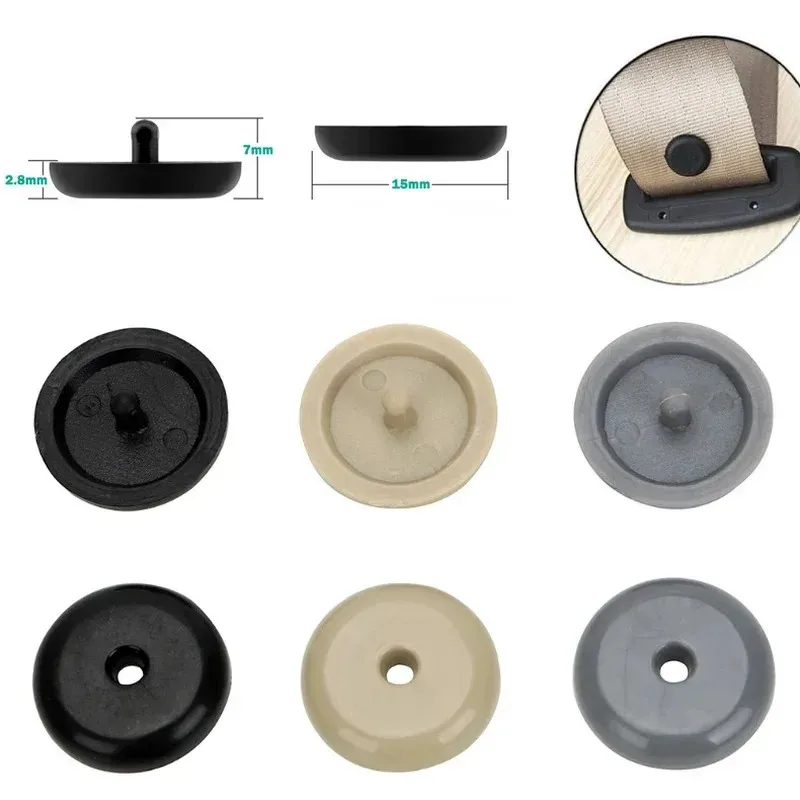 5-20pairs Car Safety Seat Belt Limit Buckle Clip Retainer Seatbelt StopButton Black Gray Beige Button Auto Interior Accessories