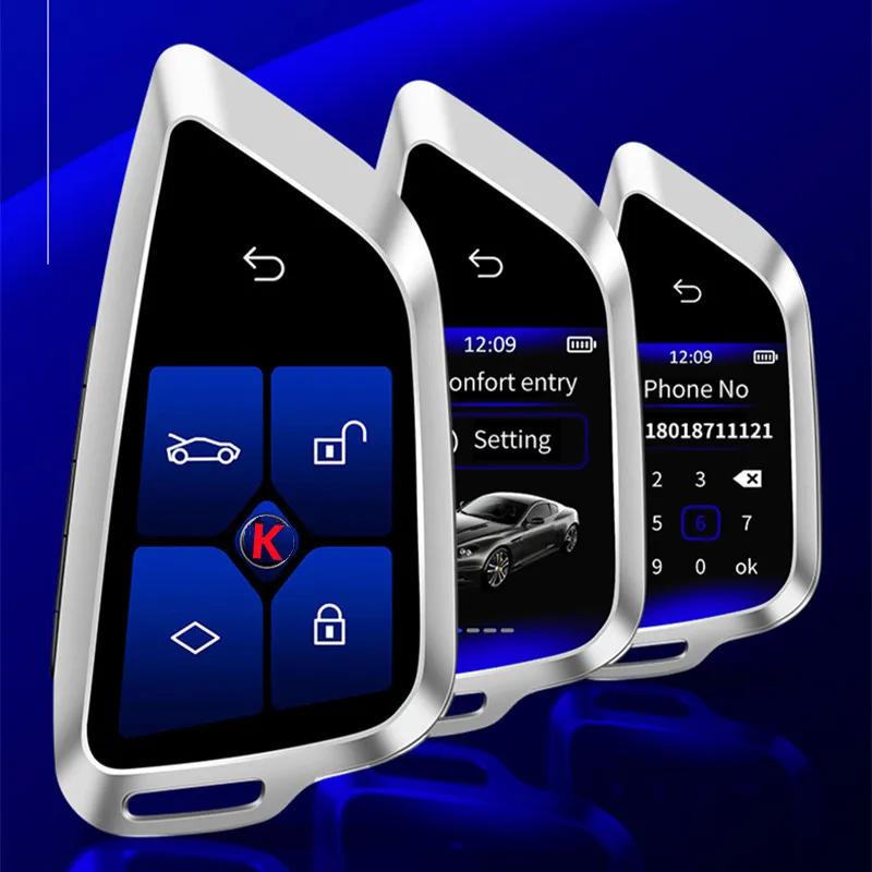 ユニバーサルブレードスマートカーLCDキー快適なエントリー自動ロックBMWベンツトヨタホンダ日産ポルシェ用
