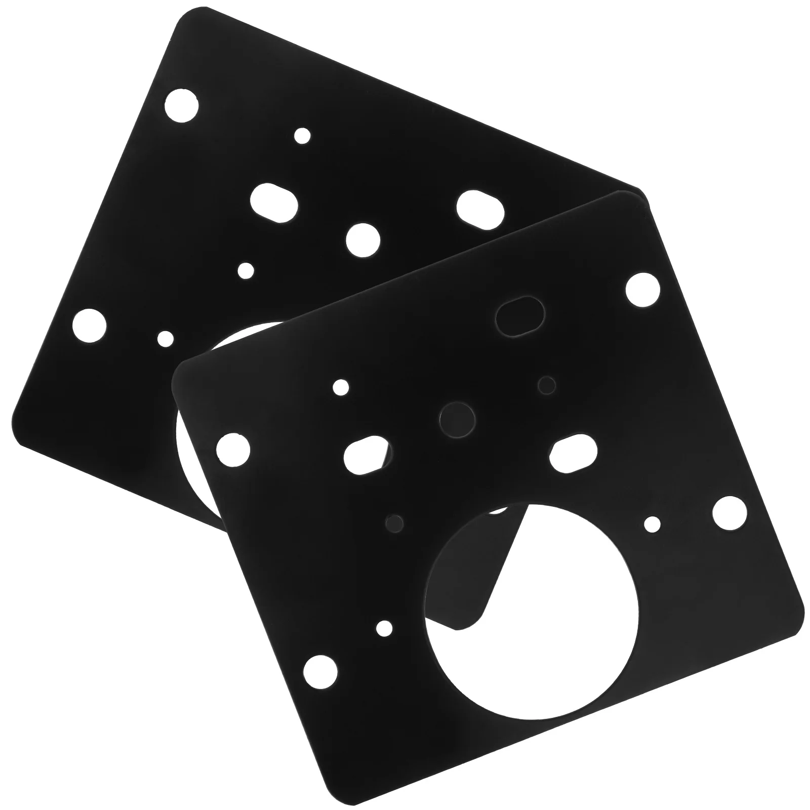 

2 шт., ремонтная пластина для двери шкафа, утолщенная петля из нержавеющей стали, крепежный комплект для мебели, гардероба, квадратная, черная