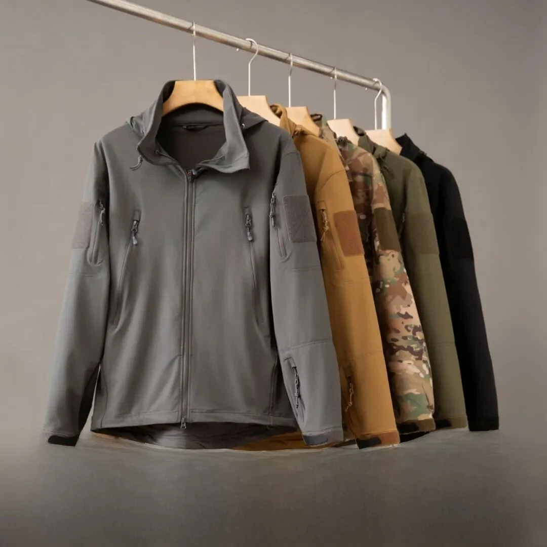 

Tactical Series 3D Tailoring Lightweight Qui Dry Breathable Men's Outdoor High End Elastic Soft ell Jaet Autumn Camo