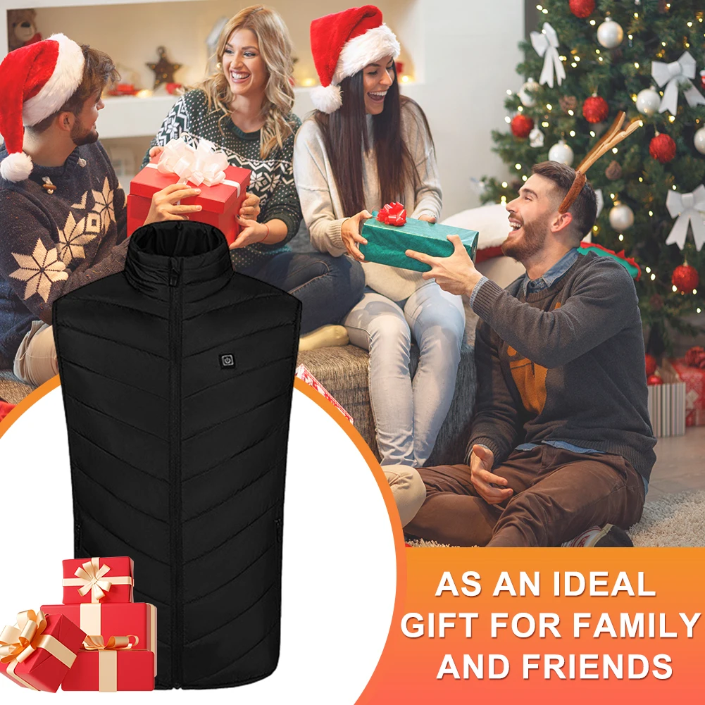 Unisex Electric Heated Vest USB Charging 3 Temperature Levels Vest Adjustable Temperature Comfy Vest Suitable for Cold Weather