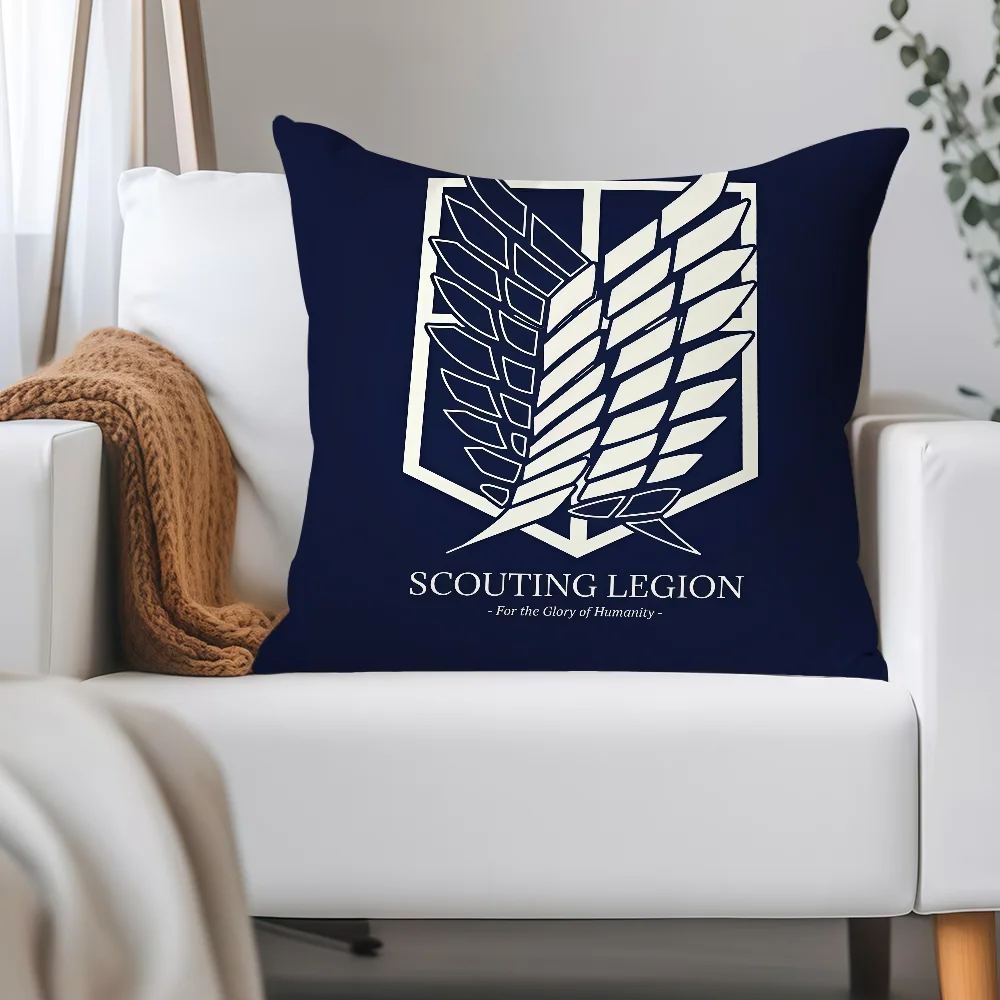 ปลอกหมอนอนิเมะ A-Attack On Titan ลายลีวาย แอคเคอร์แมน เหมาะสำหรับตกแต่งห้องพัก รถยนต์ สำนักงาน และบ้าน