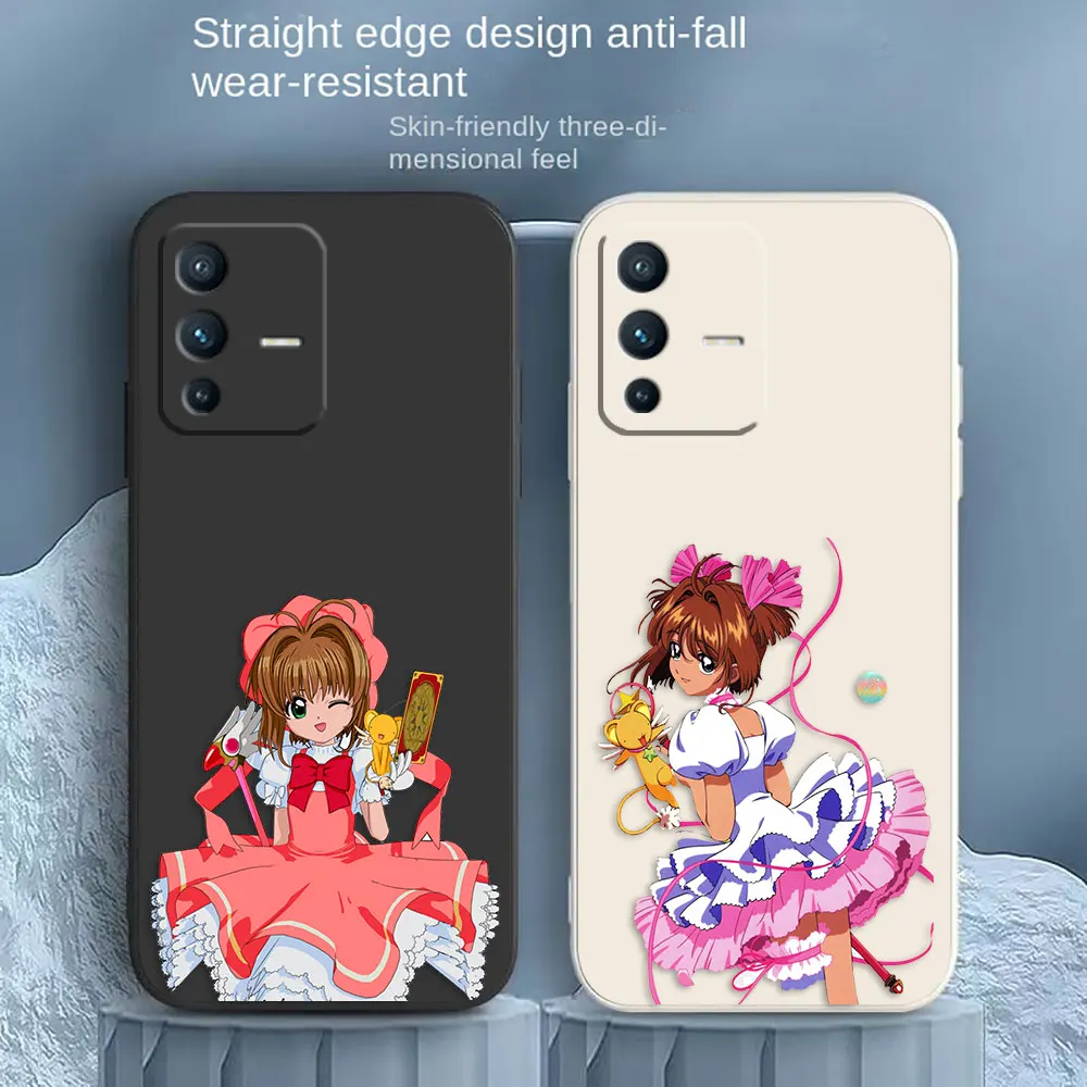 Sakura Kinomoto Cardcaptor Sakura Phone Case For VIVO S1 S5 S6 S7 S9 S9E S10 S12 S15 S16 S16E V29 V20 V21 V23 V25 PRO 5G Case