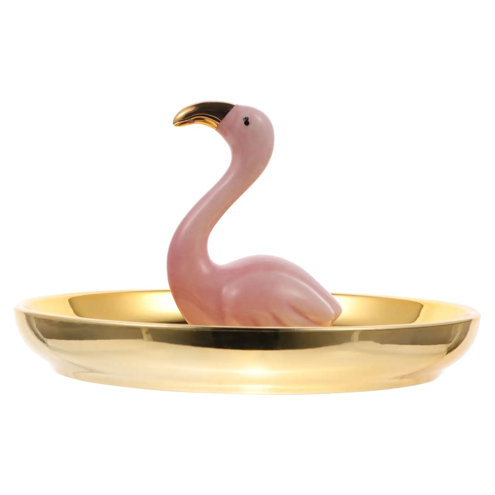 

1Pcs Flamingo-Shaped Jewelry Tray Display Stand for Earrings Rings Pendants Storage Organizer Desk Decor Gift Box Ready