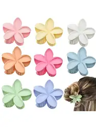 8PCS/SET Women's frosted flower Shape non-slip Hair claw set Stylish holiday style Thick hair thin hair suitable for gift casual