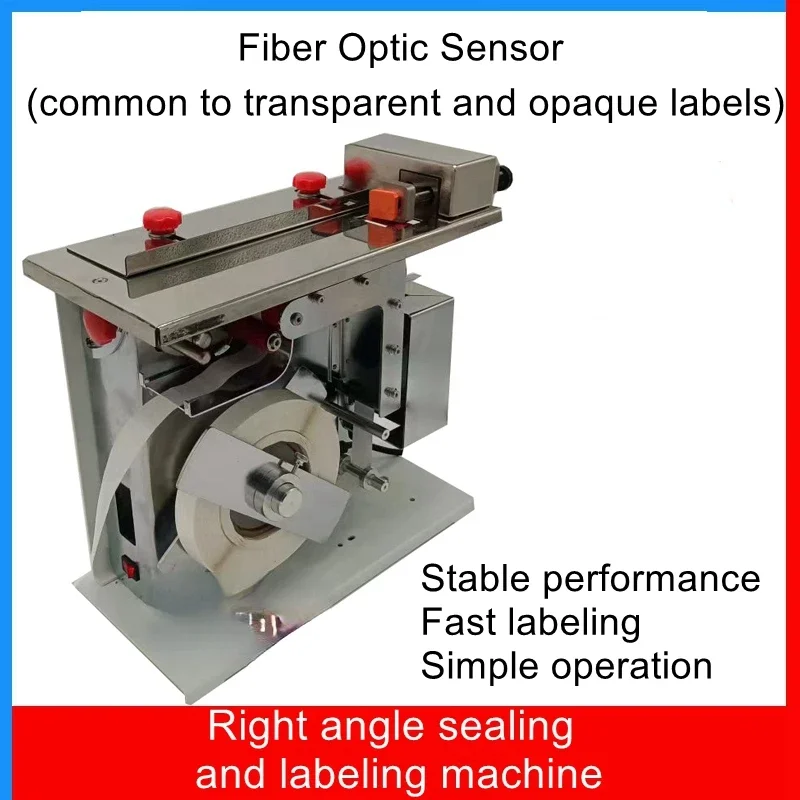 Semi-automatic sealing transparent self-adhesive 90 degree right angle corner automatic labeling machine