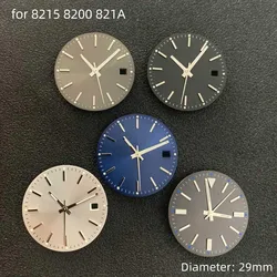 29MM Watch Dial with Watch Hands Repair Kit for Miyota 8215 8200 821A for Mingzhu 2813 Movement