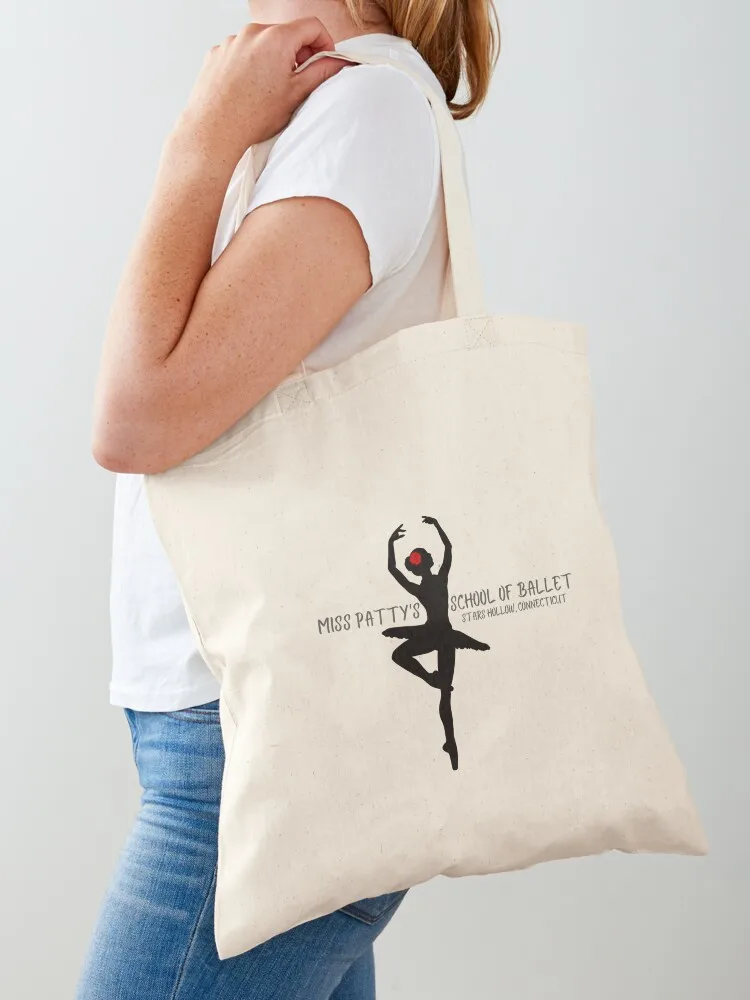 Miss Patty's School of Ballet Tote Bag dobrável reutilizável sacola de compras reutilizável tecido personalizado