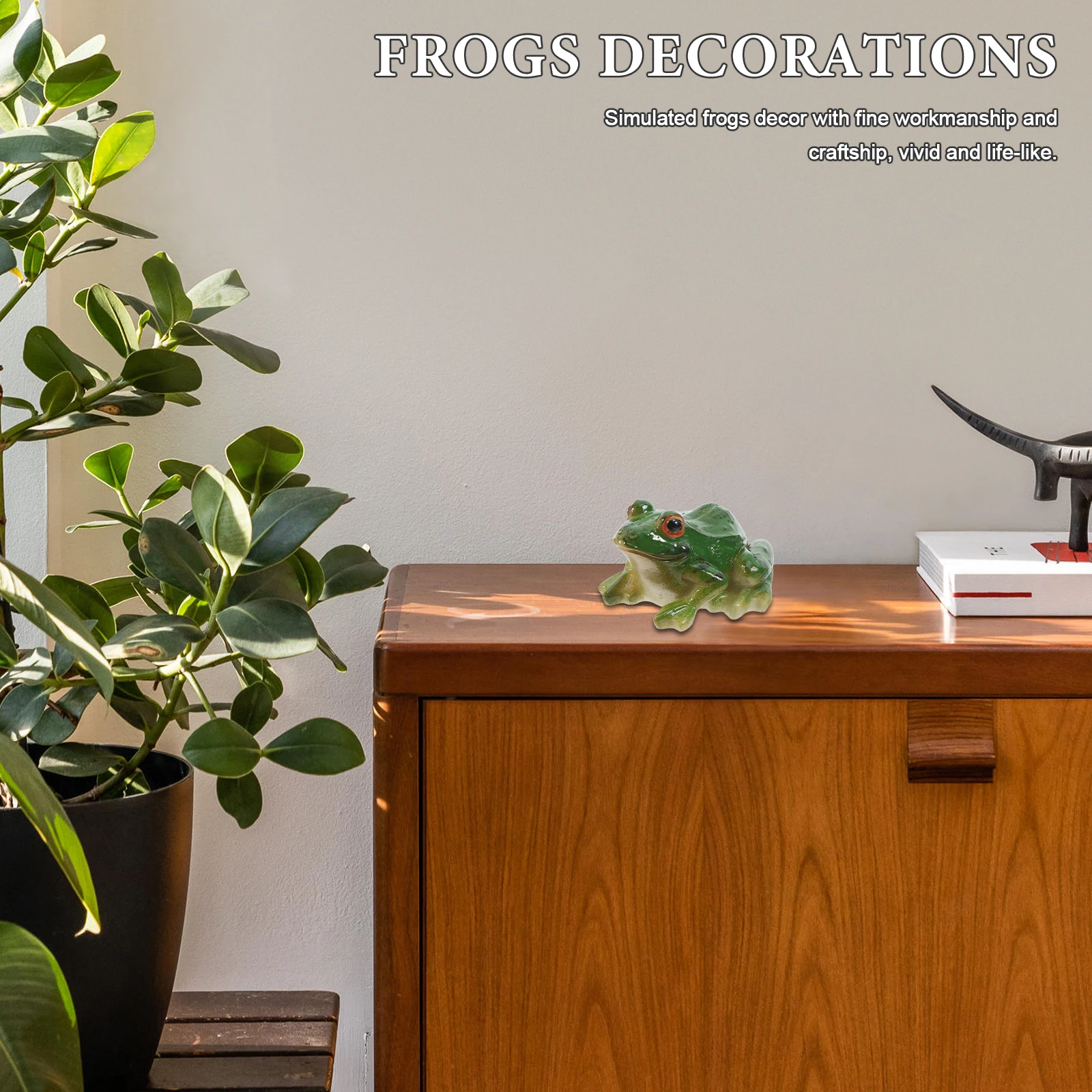 

2pcs 2.5X2.1X1.5Inch Miniature Resin Frogs Decor Adorable Desktop Craft For Indoor Outdoor Garden Home Decoration Simulated