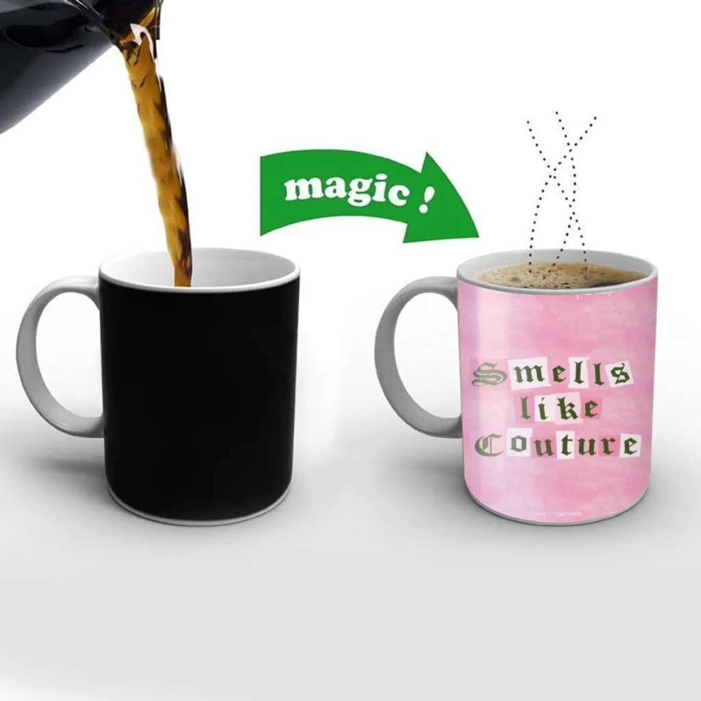 

Hot-Sale-Like-Juicy-Couture-Style Ceramics Coffee Mugs Thermal Color-changing Gifts Drinkware Coffeeware