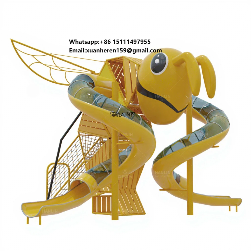 Large Bumblebee Outdoor Amusement Equipment Slides Kids Play Set Outdoor Park Amusement Park Facilities