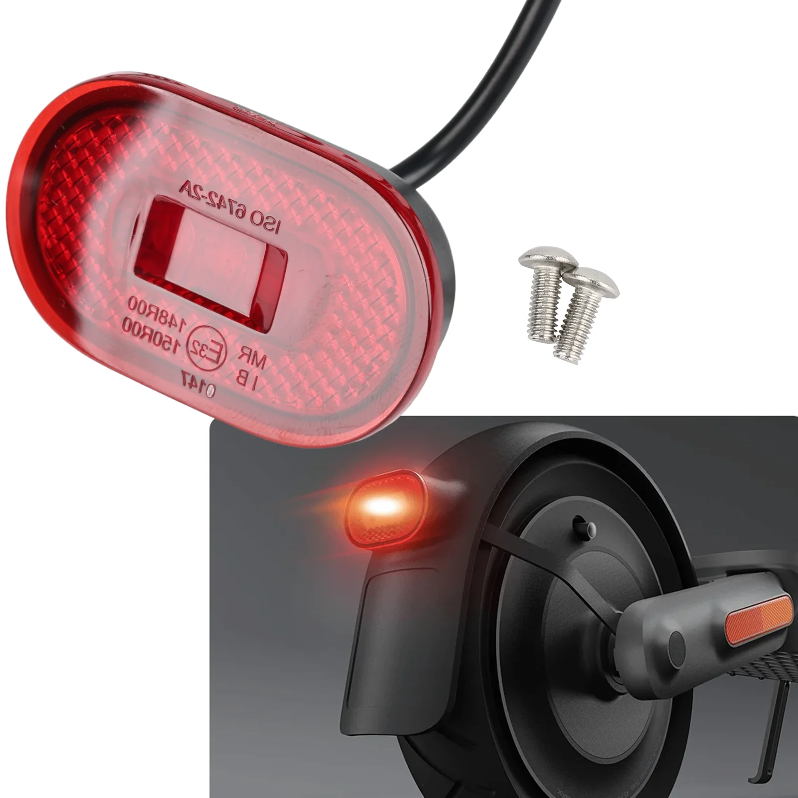 Tail Light for Xiaomi Electric Scooter 4 Ultra Rear Fender Brake Light Warning TailLight Fittings Accessories