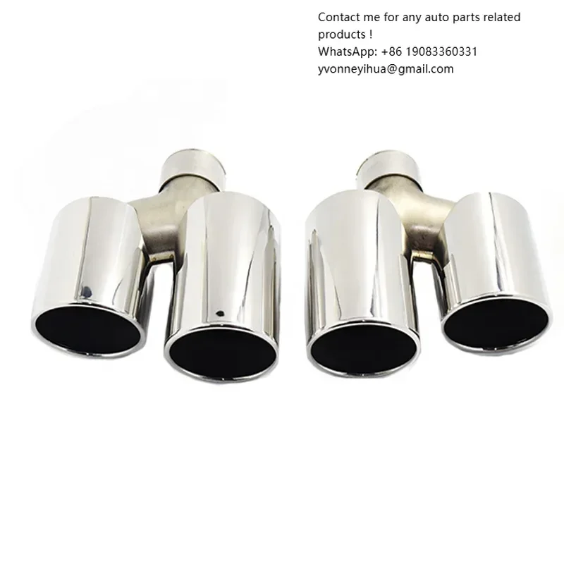 

SYPES Silver Stainless Steel Muffler Tip Exhaust Pipe Exhaust Tip For Alfa Romeo Giulia 200 280 Exhaust System Nozzle