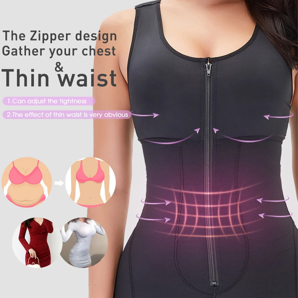 Becirzet Shaperwear Bodysuit Damen Körperformer Playsuits Schlankmachende Unterwäsche Übergröße Taillenkontrolle Hüftlift – Detail 5