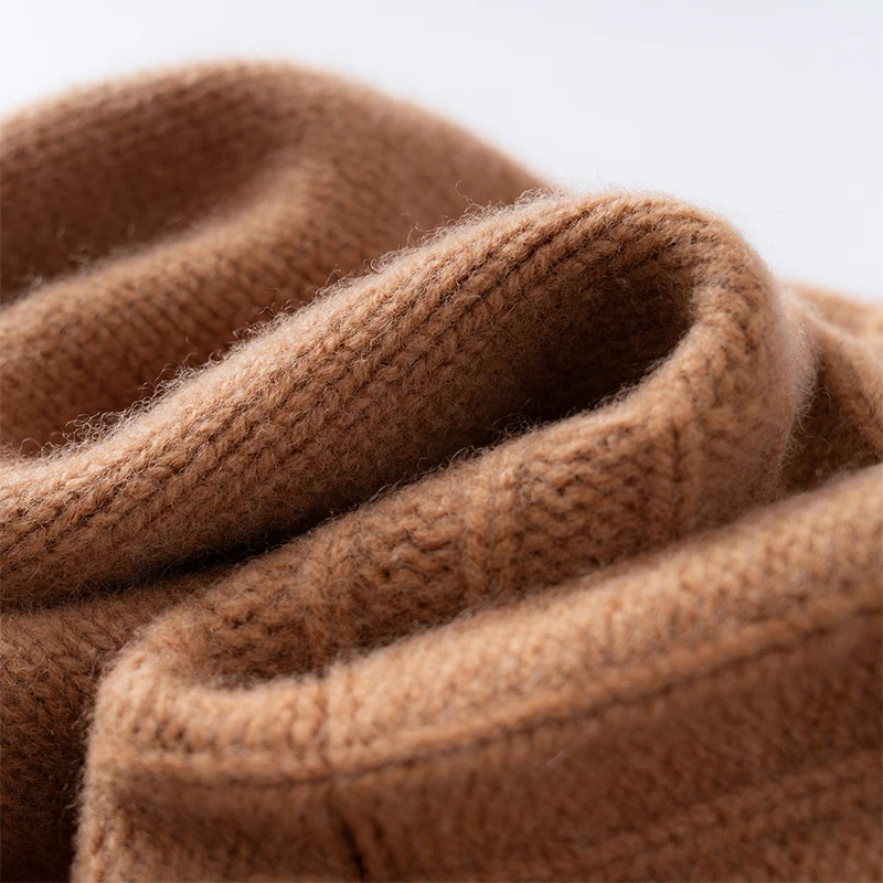 قبعة محبوكة لحماية الأذن من الصوف السميك لشتاء 100% للأزياء النسائية، قبعة بمقدمة ذات حواف للرجال قبعة باردة دافئة ولا حواف