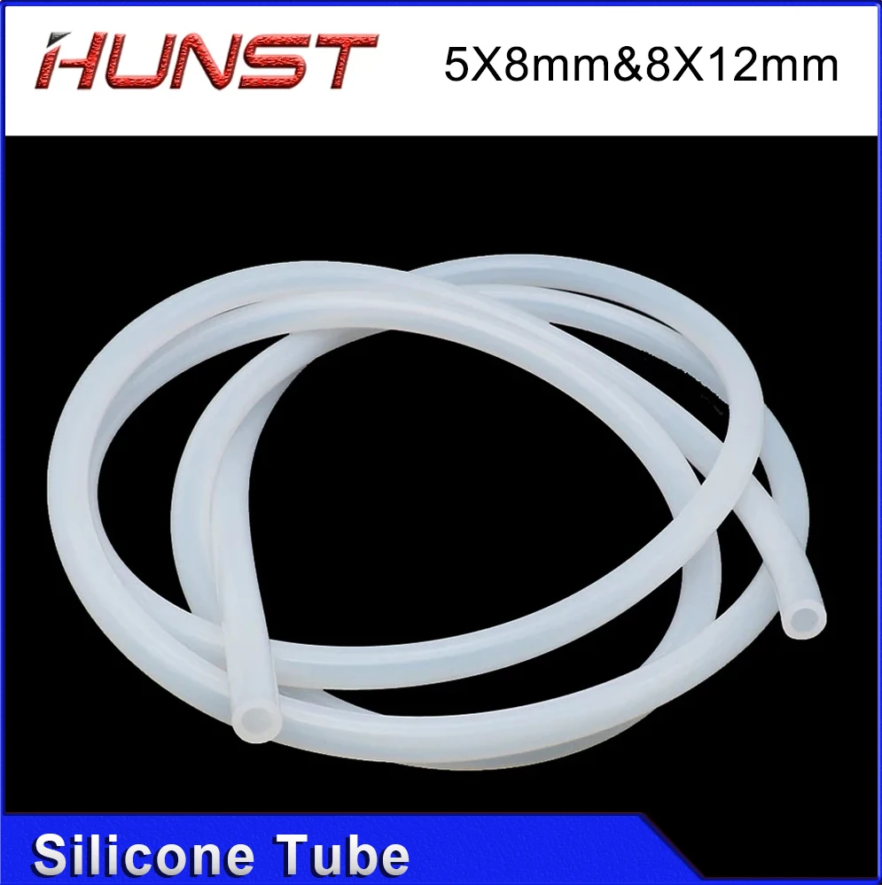 HUNST Silicone Tube 5x8mm 8x12mm Water Pipe Flexible Hose For Water Sensor & Water Pump & Water Chiller & CO2 Laser Tube.