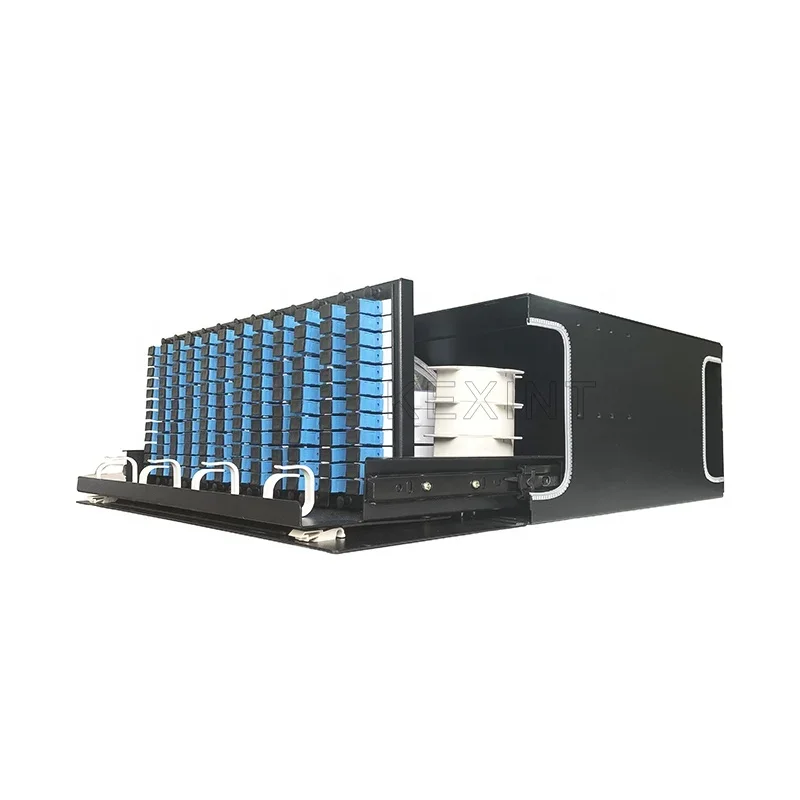 Rack Mount Fully Equipped ODF Fiber Optic Distribution Frame With 144 Ports SC/UPC Patch Cord Pigtail And Adaptor