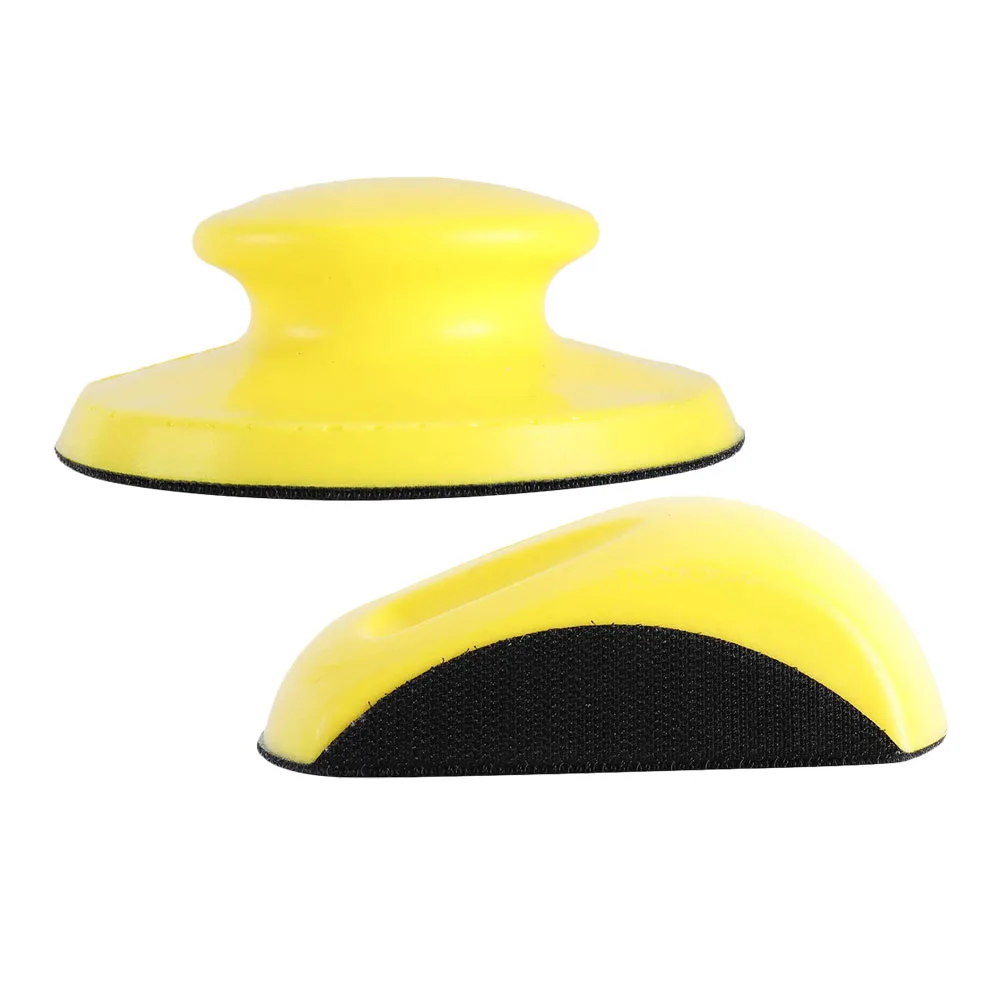

2Pcs Manual Grinding Disc Yellow Sticky Plate S Polishing Tool Hook Loop Disk Backing Pad Wood Automotive Buffing H Uniform
