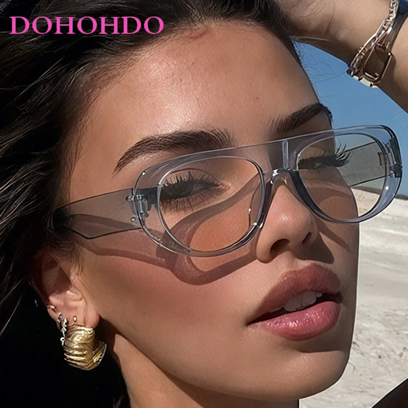 

Retro Big Frame Oval Punk Women's Sunglasses 2025 New Brand Designer Men Eyewear Outdoor Travel Driving Sunglasses Ladies UV400