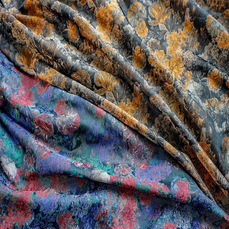 

Yarn-dyed Jacquard Fabric Autumn Winter Soft Women's Dress Shirt Suit Fashion Design Sew Wholesale Material Cloth by the Meter