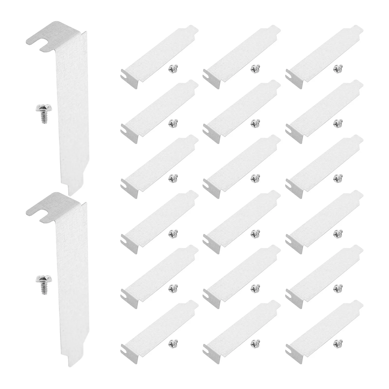 30Pcs Pci Slot Dust Covers Silver Metal Plate Cover Reliable GPU Expansion Slot Bracket for Pc Case Cooling Ventilation
