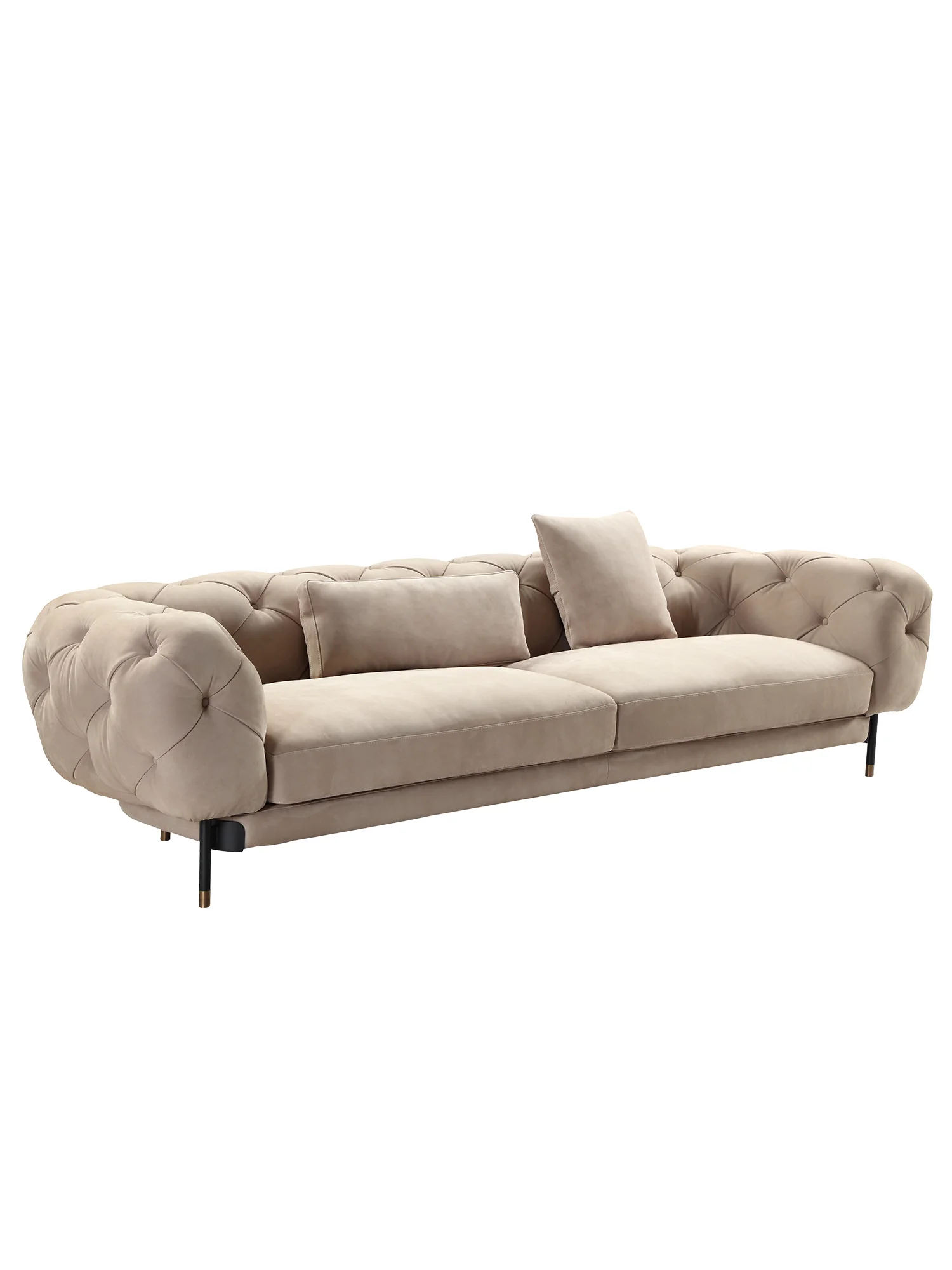 Modern Italian light luxury matte leather sofa living room minimalist art designer furniture