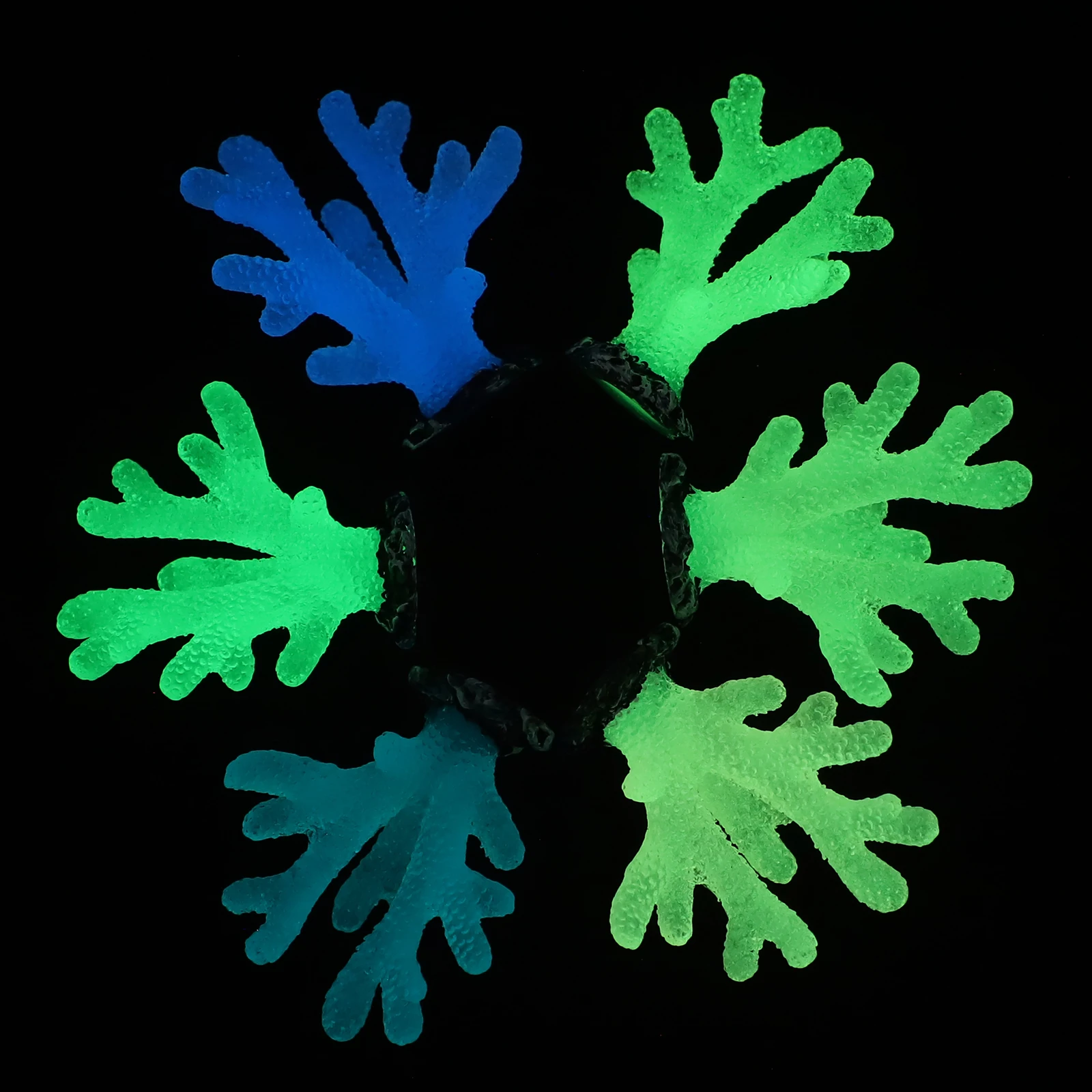 

12pcs Luminous Coral Resin Ornaments Glow in the Dark Fish Tank Decorations Aquarium Accessories Mini Coral Reef Figurines