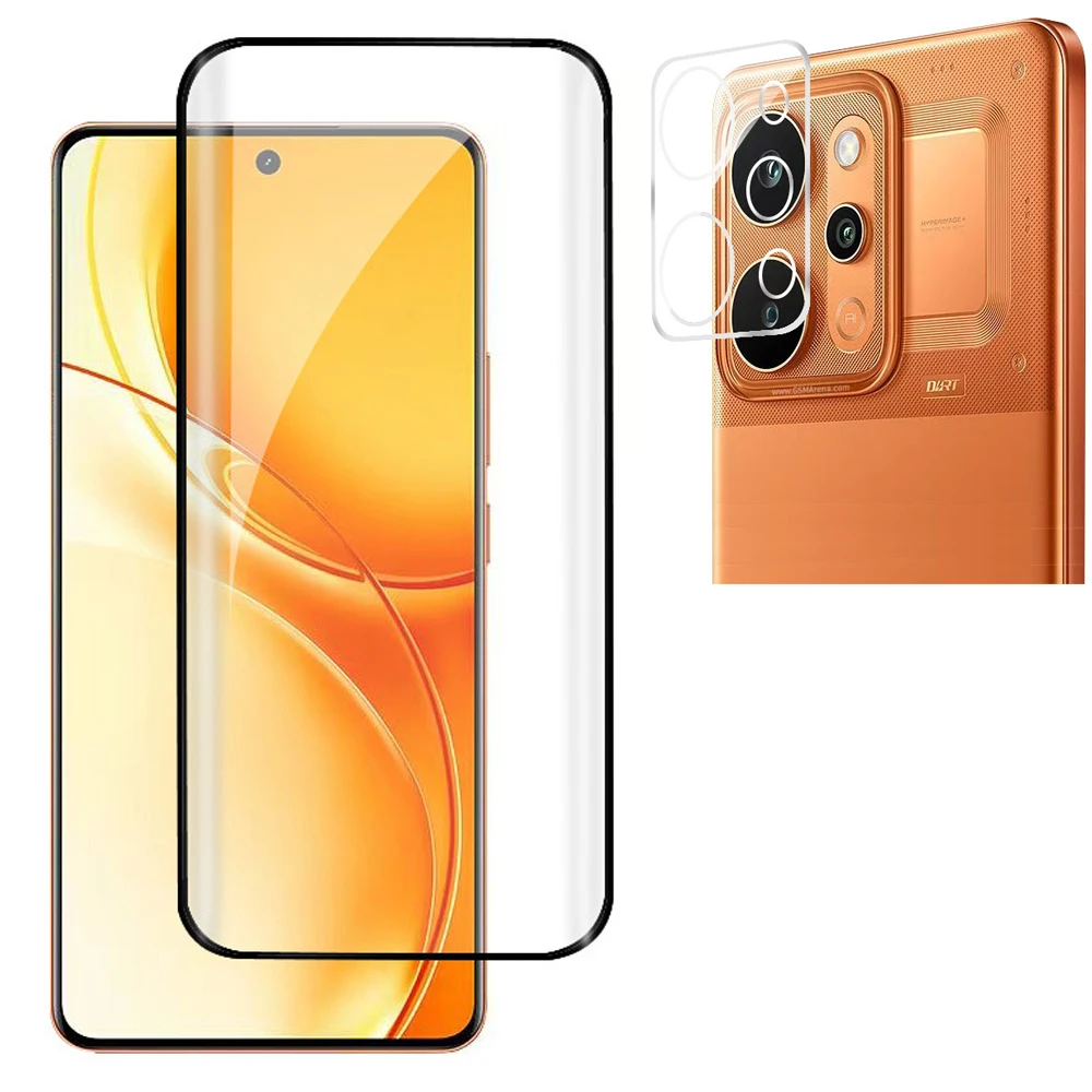 3D Curverd Schutzglasabdeckung for Realme P4 Power 5G, gehärtetes Glas, Displayscreen protector for Realme P4Power Kameraobjektiv