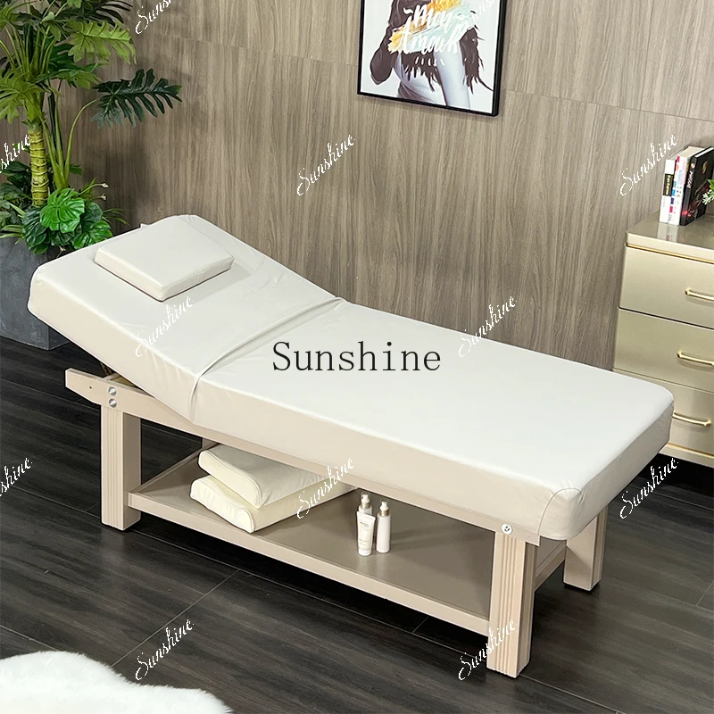 Solid wood full body massage bed, special nursing bed for beauty salon, household multi-function FT